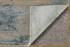 Feizy Sonora 39U9F Blue/Ivory/Tan Area Rug Corner Image with Rug Pad