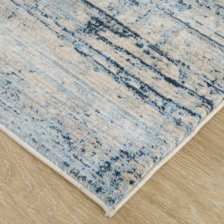 Feizy Sonora 39UAF Blue/Ivory/Gray Area Rug Corner Image