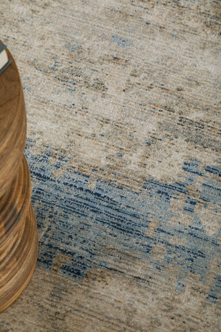 Feizy Sonora 39UBF Taupe/Ivory/Blue Area Rug Lifestyle Image Feature