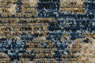 Feizy Sonora 39UBF Taupe/Ivory/Blue Area Rug Pattern Image