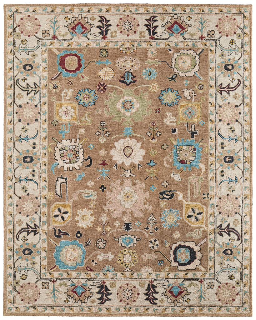 Feizy Springfield 8A45F Tan/Ivory/Blue Area Rug main image