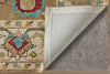 Feizy Springfield 8A45F Tan/Ivory/Blue Area Rug Corner Image with Rug Pad