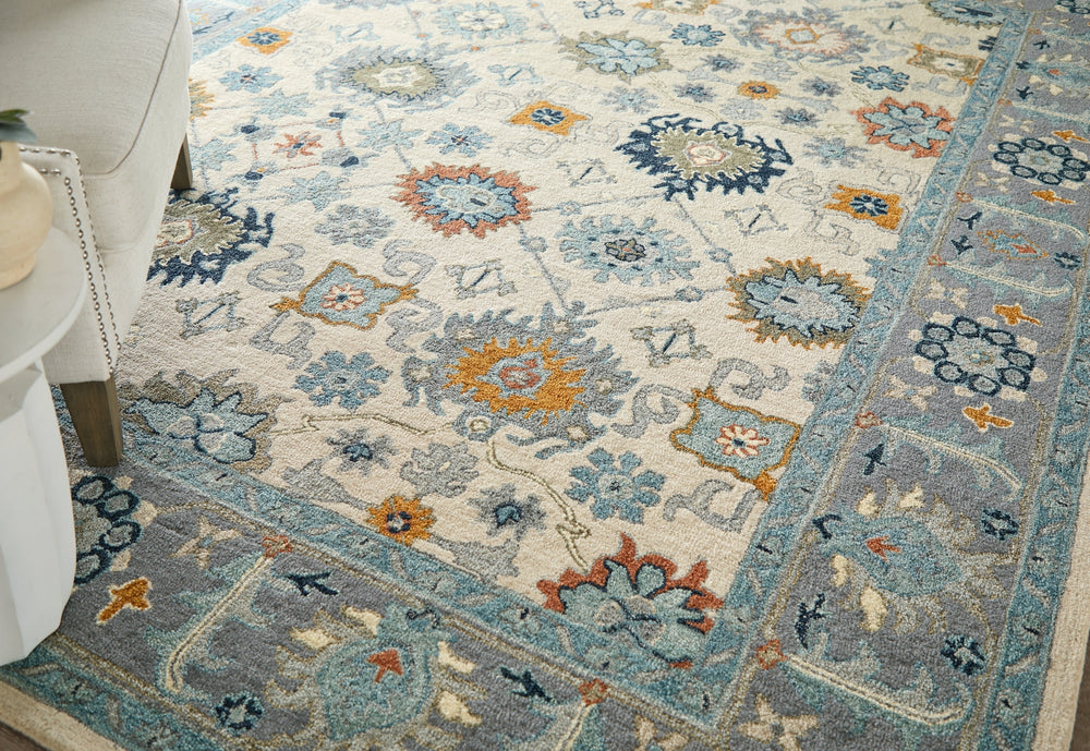 Feizy Springfield 8A46F Blue/Gray/Ivory Area Rug Lifestyle Image Feature