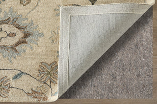 Feizy Springfield 8A48F Ivory/Tan/Gray Area Rug Corner Image with Rug Pad