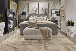 Feizy Sutton T6003 Tan Area Rug by Thom Filicia