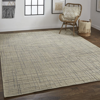 Feizy Kirkwood T8001 Beige/Silver Area Rug by Thom Filicia