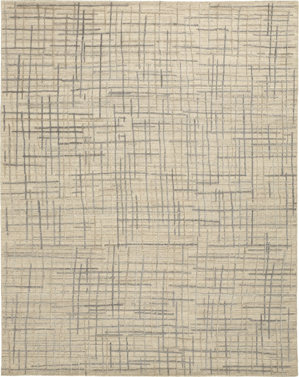 Feizy Kirkwood T8001 Beige/Silver Area Rug by Thom Filicia