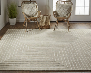 Feizy Fenner T8003 Beige/Ivory Area Rug by Thom Filicia