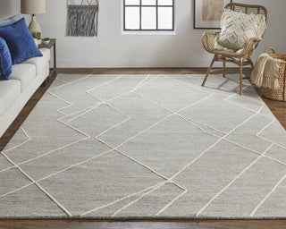 Feizy Euclid T8004 Gray/Ivory Area Rug by Thom Filicia