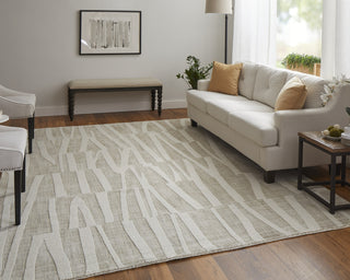 Feizy Peconic T8009 Tan/Ivory Area Rug by Thom Filicia