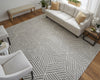 Feizy Lytton T8010 Gray/Ivory Area Rug by Thom Filicia