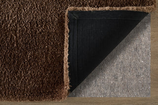 Feizy Tula 8A98F Brown Area Rug Corner Image with Rug Pad
