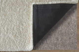 Feizy Tula 8A98F White Area Rug Corner Image with Rug Pad