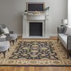 Feizy Wagner 8941F Black/Gold/Tan Area Rug Lifestyle Image Feature