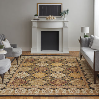 Feizy Wagner 8943F Gold/Tan/Black Area Rug Lifestyle Image Feature