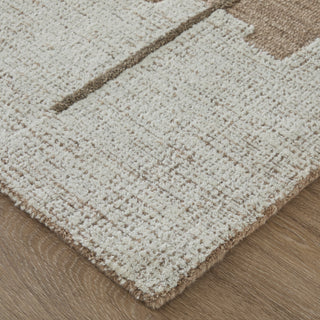 Feizy Winston 8B01F Brown / Ivory Tan Area Rug Corner Image
