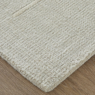Feizy Winston 8B01F Gray / Ivory Area Rug Corner Image