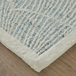 Feizy Winston 8B02F Blue / Ivory Area Rug Corner Image