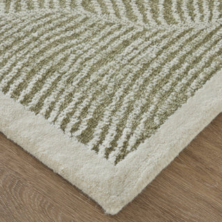 Feizy Winston 8B02F Green / Ivory Area Rug Corner Image