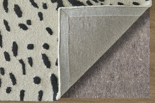 Feizy Winston 8B06F Ivory / Black Area Rug Corner Image