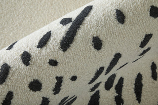 Feizy Winston 8B06F Ivory / Black Area Rug Detail Image