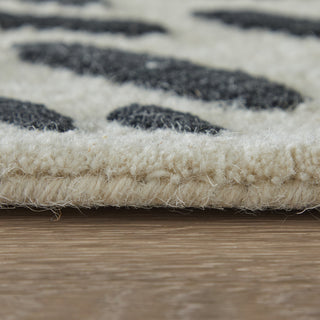 Feizy Winston 8B06F Ivory / Black Area Rug Pile Image