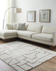 LIVABLISS Freud FEU-2330 Ivory Area Rug Room Scene Feature