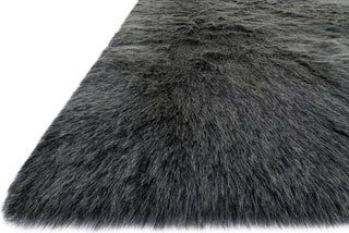 Loloi Finley FN-01 Black / Charcoal Area Rug Round Image