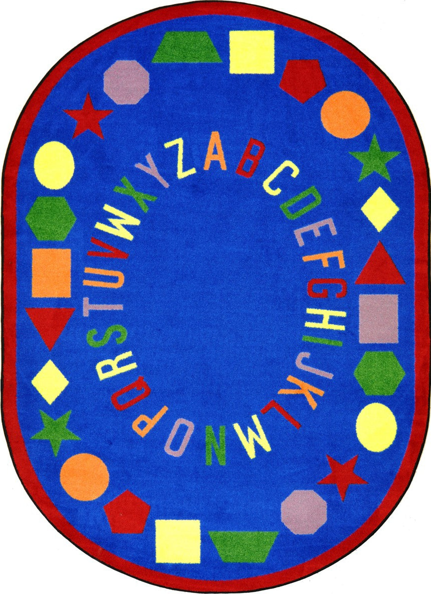 Joy Carpets Kid Essentials First Lessons Blue Area Rug – Incredible ...