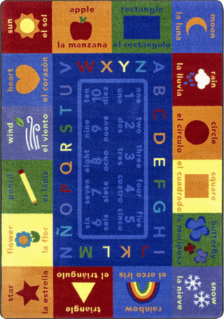 Joy Carpets Kid Essentials First Words Multi Area Rug