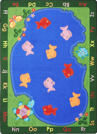 Joy Carpets Kid Essentials Fishin' Fun Multi Area Rug