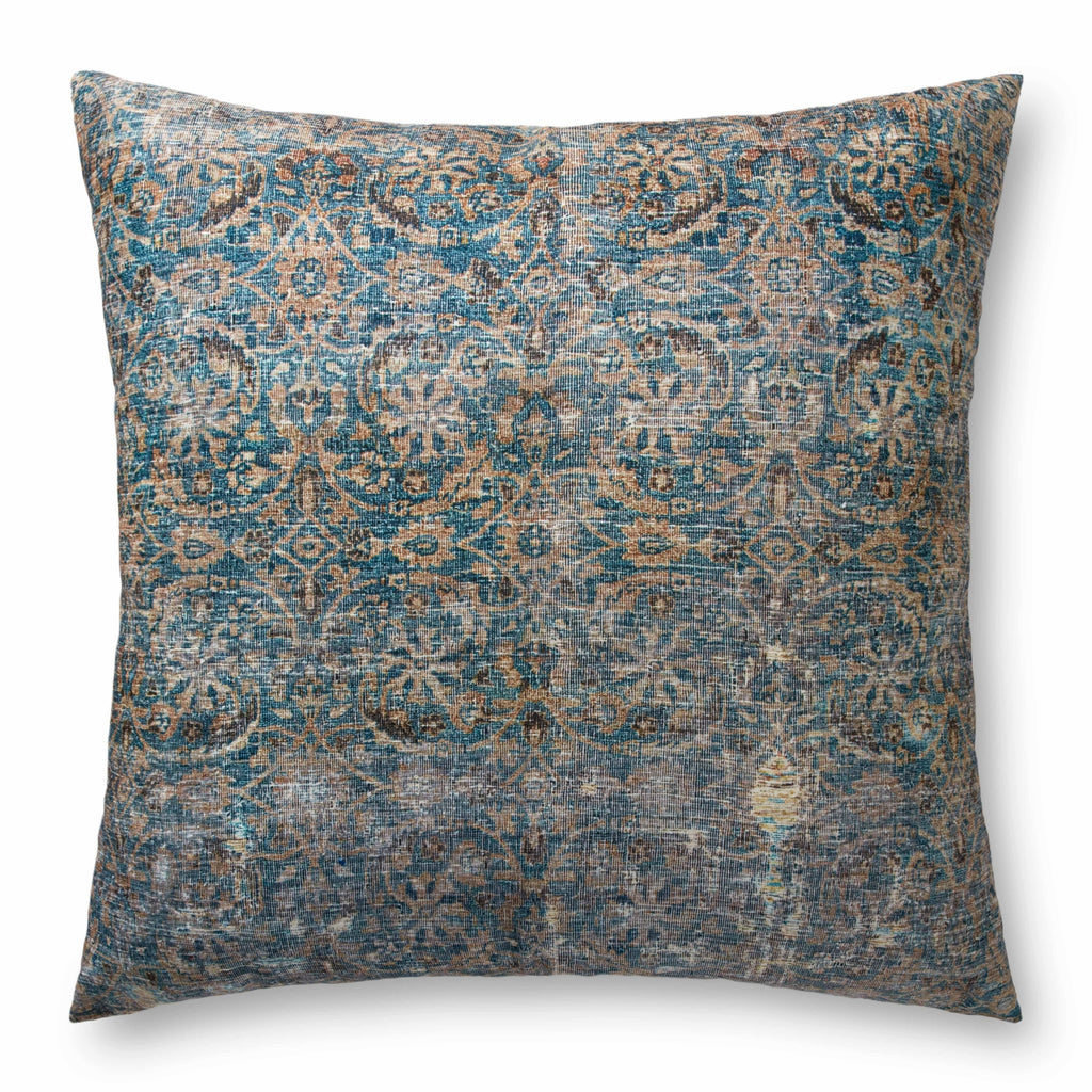 Loloi Pillows FP0010 Lagoon / Brown main image