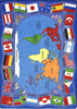 Joy Carpets Kid Essentials Flags of the World Multi Area Rug