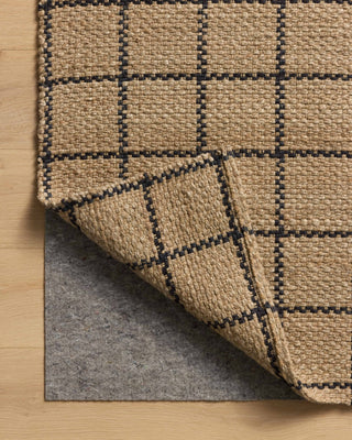 Fletcher FLE-01 Natural/Black Area Rug by Chris Loves Julia X Loloi Backing Image