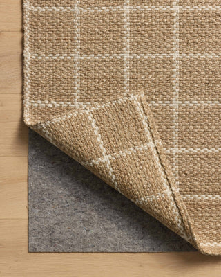 Fletcher FLE-01 Natural/Ivory Area Rug by Chris Loves Julia X Loloi Backing Image