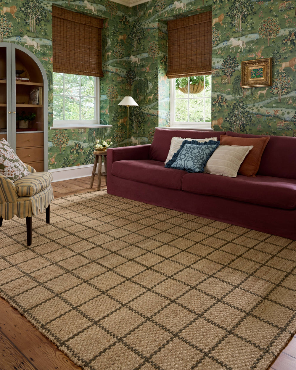 Fletcher FLE-01 Natural/Olive Area Rug by Chris Loves Julia X Loloi Lifestyle Image Feature