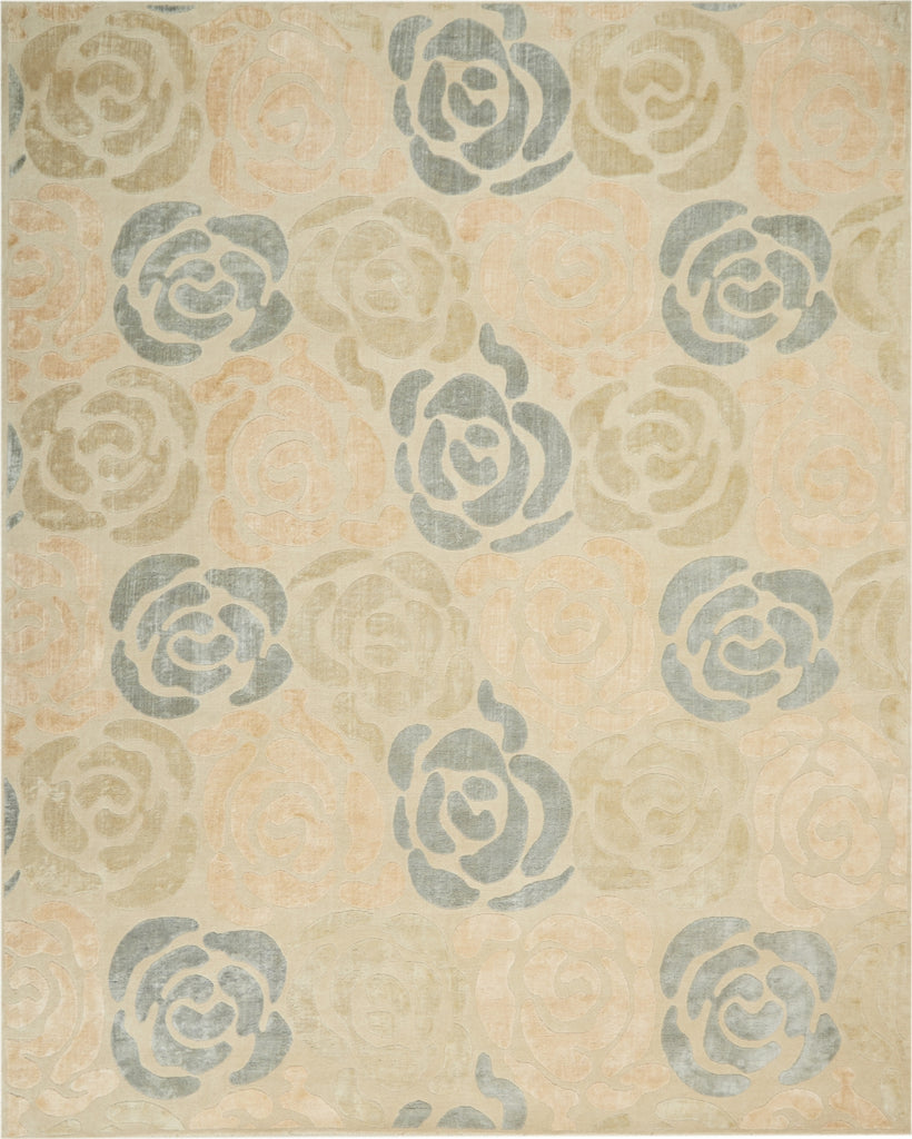 Christopher Guy Wool and Silk CGS20 Sand Shell/Chic Grey Area Rug