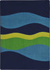 Joy Carpets Kid Essentials Flow Navy Area Rug