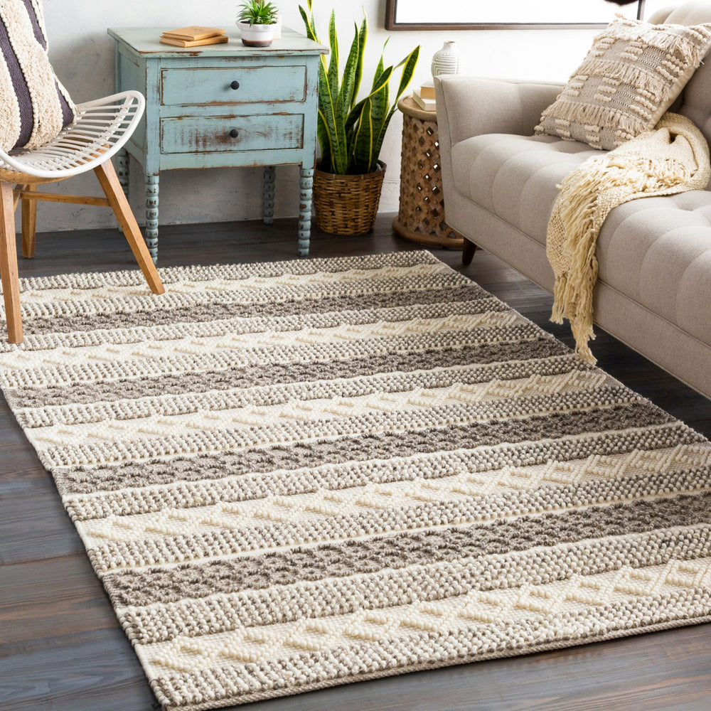 Surya Farmhouse Neutrals FLS-2301 Area Rug Room Scene Feature