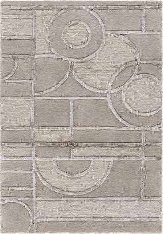 Surya Transcendence FLWL-2301 Metallic-Silver Area Rug by Frank Lloyd Wright Foundation