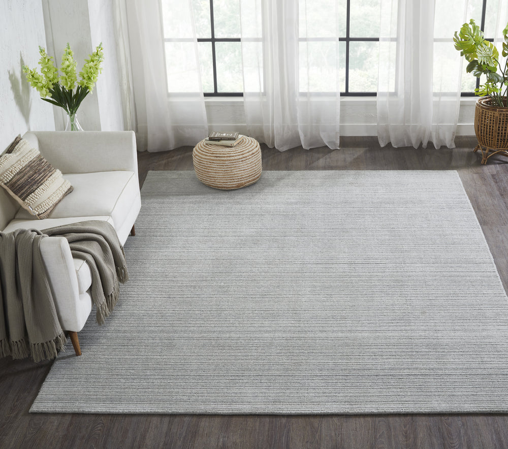 Ancient Boundaries Fog FOG-1217 Light Grey Area Rug Lifestyle Image Feature