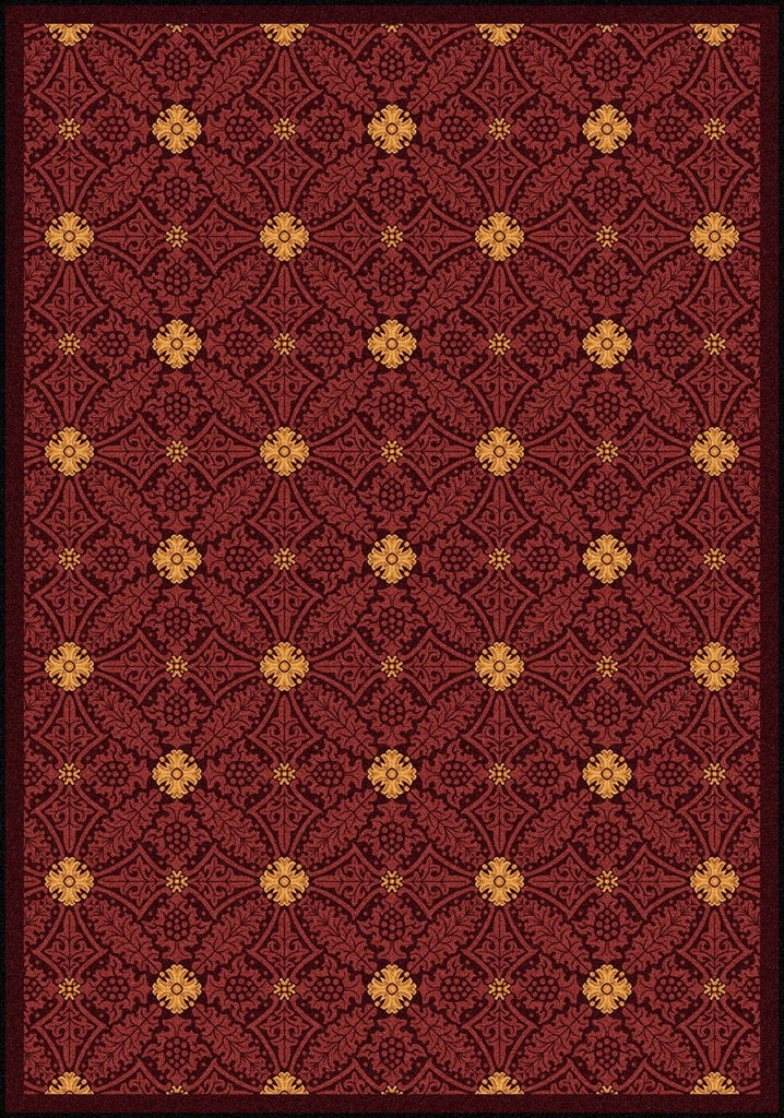 Joy Carpets Any Day Matinee Fort Wood Burgundy Area Rug