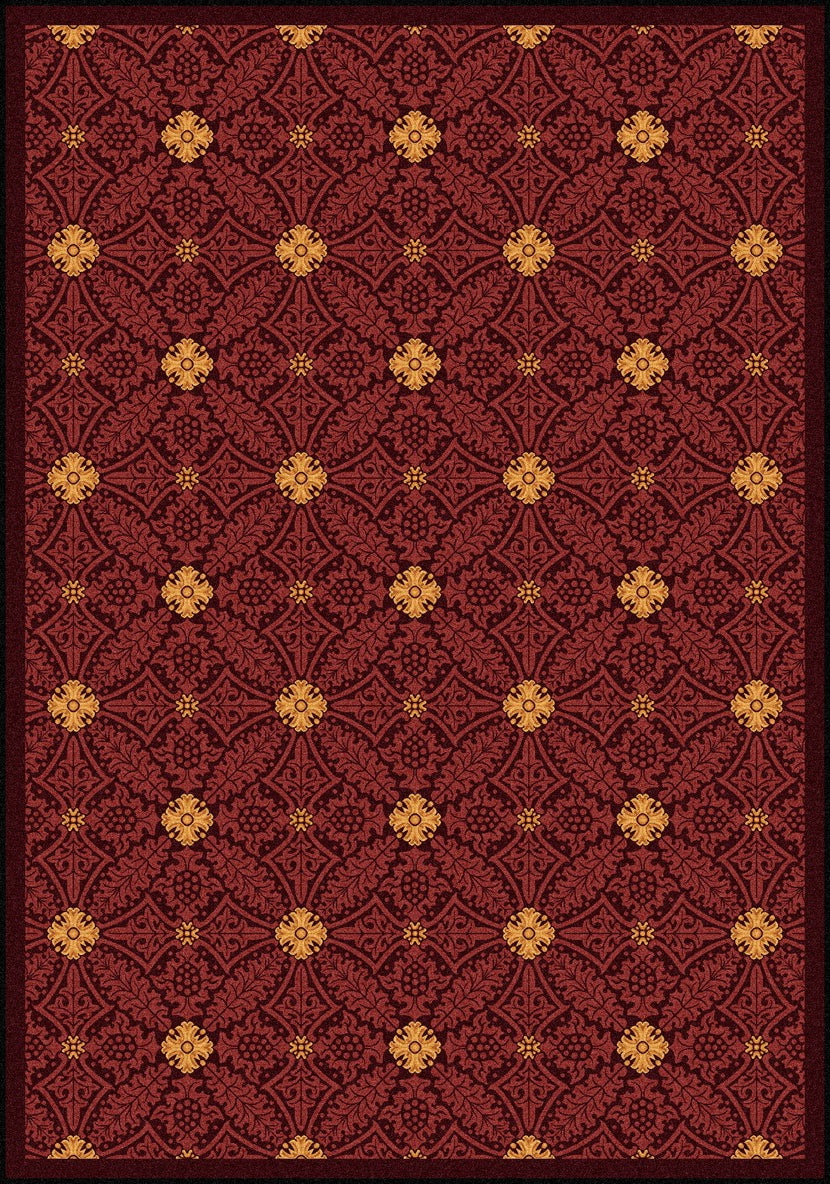 Joy Carpets Any Day Matinee Fort Wood Burgundy Area Rug