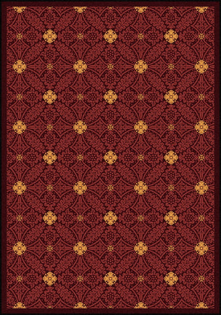 Joy Carpets Any Day Matinee Fort Wood Burgundy Area Rug