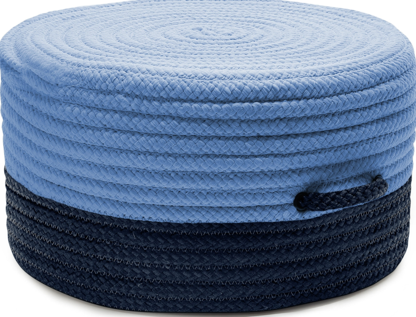 Colonial Mills Color Block Pouf FR81 Navy and Blue