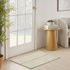 Nourison Pure Framework FRA01 Ivory Area Rug by DKNY Corner Image