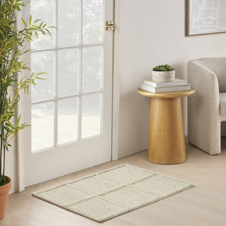 Nourison Pure Framework FRA01 Ivory Area Rug by DKNY Corner Image