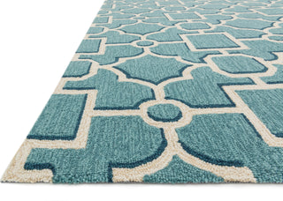 Loloi Francesca FC-48 Aqua / Beige Area Rug Corner Shot