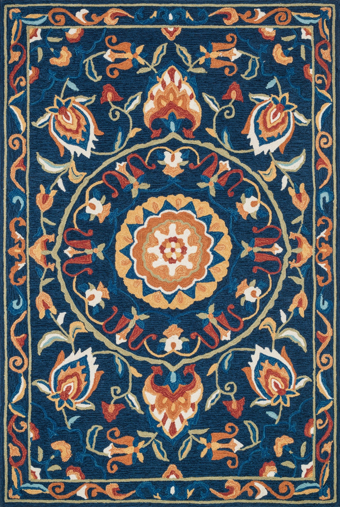 Loloi Francesca FC-54 Blue / Spice Area Rug main image