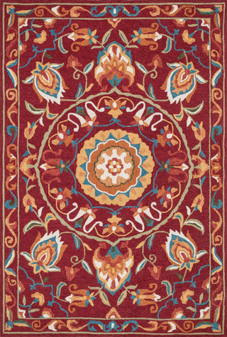 Loloi Francesca FC-54 Red / Sage Area Rug Main